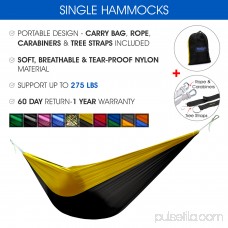 Yes4All Single Lightweight Camping Hammock with Strap & Carry Bag (Purple/Red) 566637606